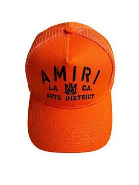 AMIRI Orange Logo Trucker Cap